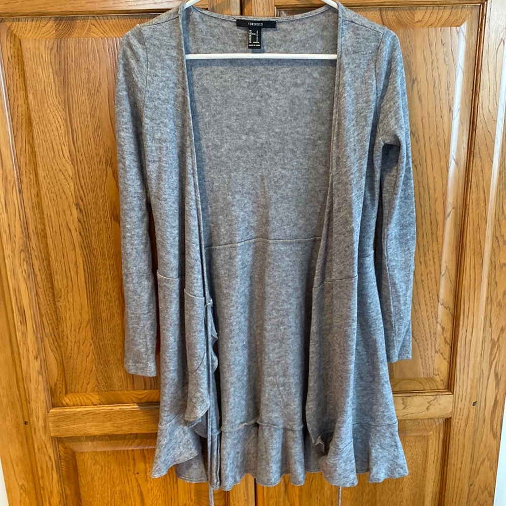 Cardigan Sweater with waist Drawstring